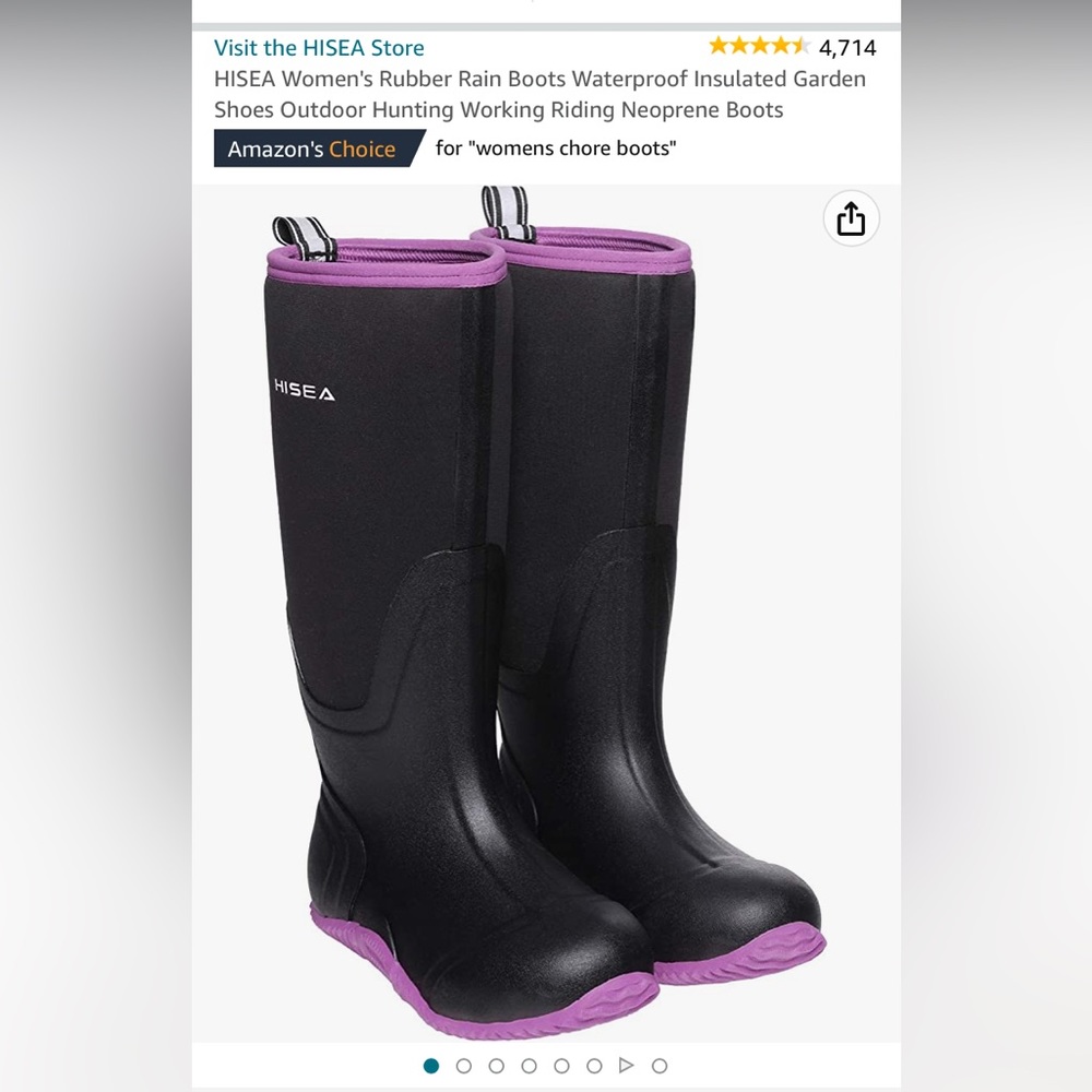 NWOT. HISEA Rubber Rain Boots